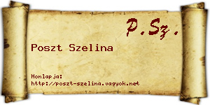 Poszt Szelina névjegykártya